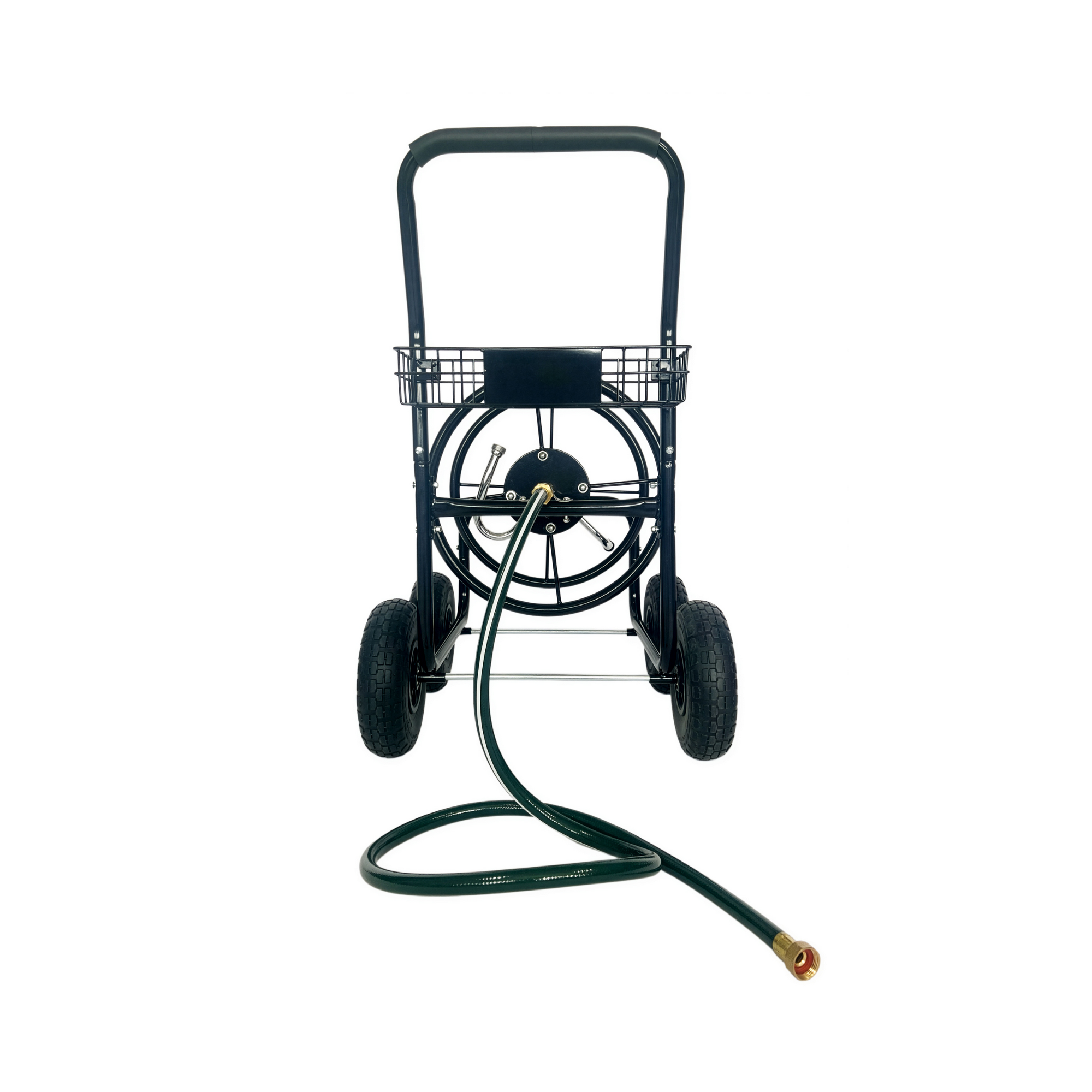 Schlauchwagen 'Rota WMSK006' Metall schwarz 58 x 95 x 63 cm