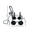 Schlauchwagen 'Rota WMSK006' Metall schwarz 58 x 95 x 63 cm