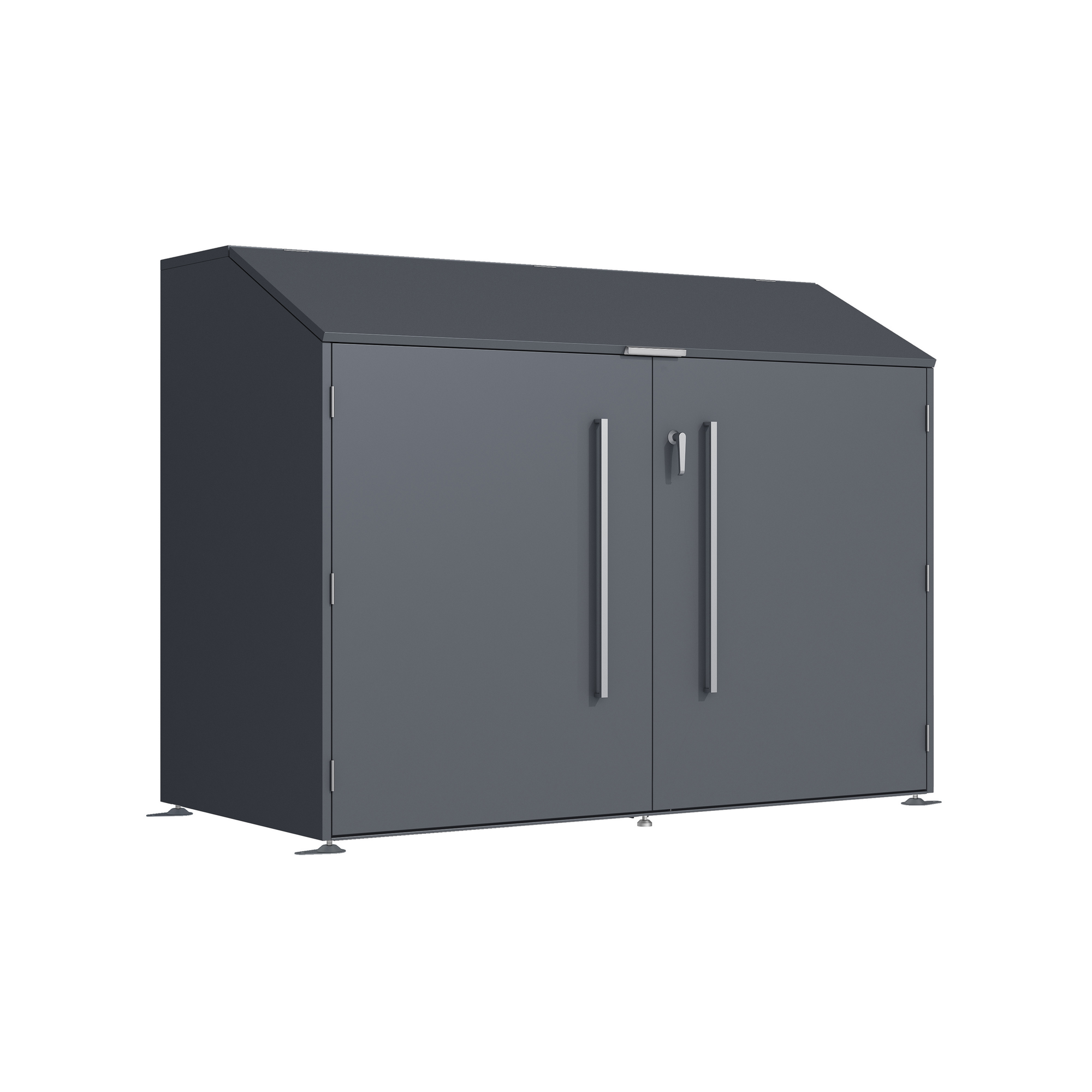 Fahrradgarage 'Linea' Stahl anthrazit 200 x 100 x 154 cm