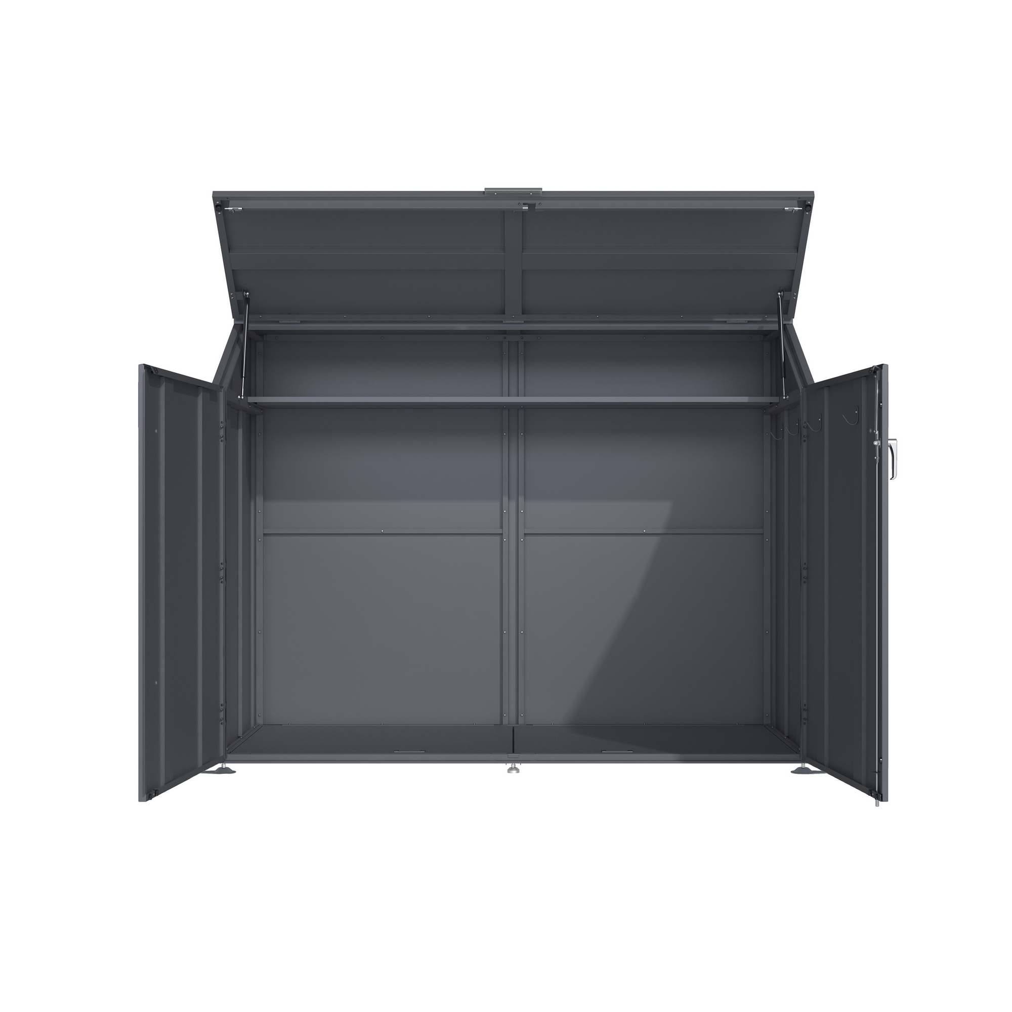 Fahrradgarage 'Linea' Stahl anthrazit 200 x 100 x 154 cm