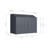 Fahrradgarage 'Linea' Stahl anthrazit 200 x 100 x 154 cm