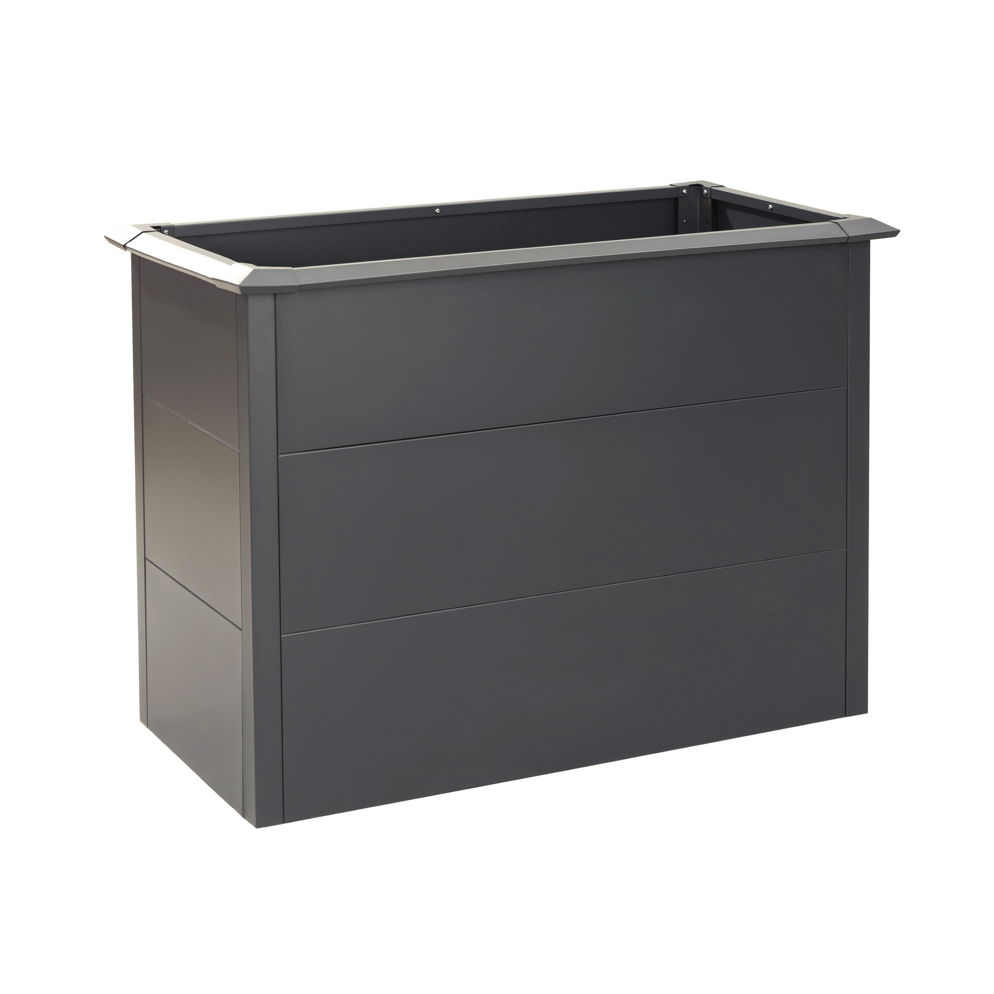 Hochbeet 'Primus Plus M' Stahl anthrazit mit Frühbeetaufsatz 100 x 50 x 113 cm