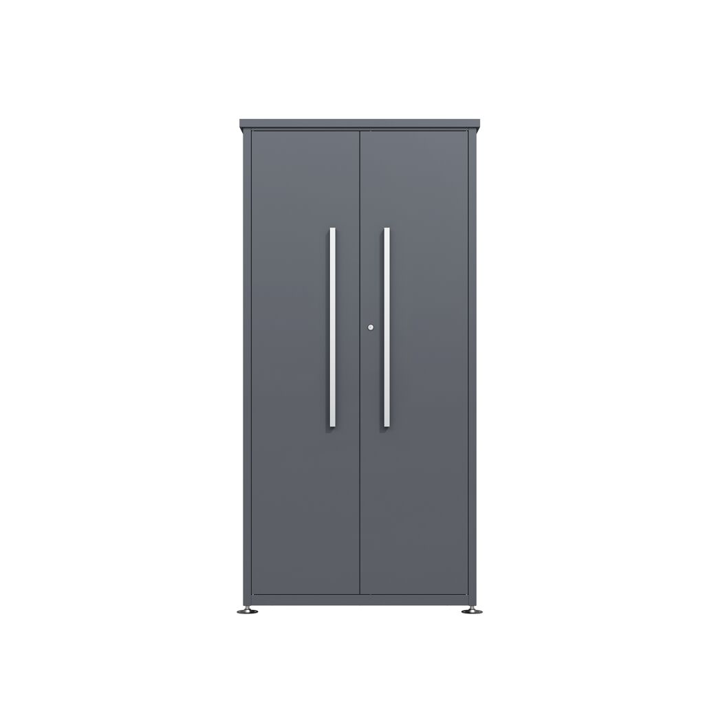 Gartenschrank 'Capsa' mit Zubehör anthrazit 90 x 65 x 187 cm