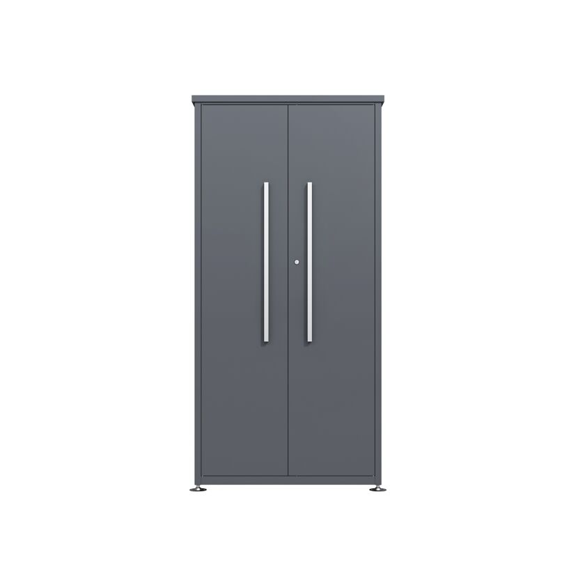 Gartenschrank 'Capsa' mit Zubehör anthrazit 90 x 65 x 187 cm