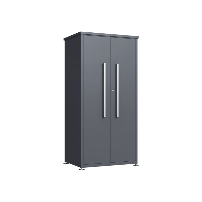 Gartenschrank 'Capsa' mit Zubehör anthrazit 90 x 65 x 187 cm