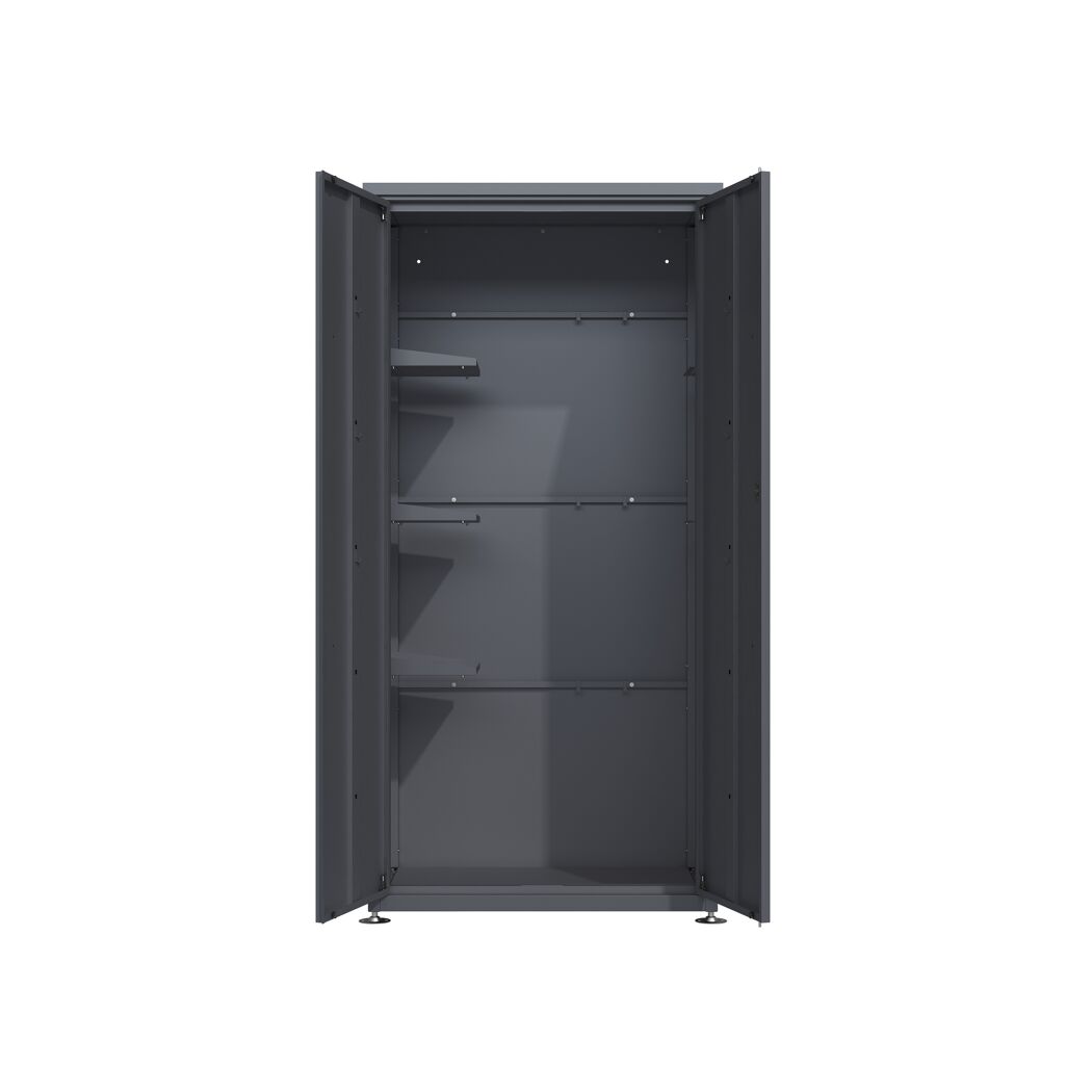 Gartenschrank 'Capsa' mit Zubehör anthrazit 90 x 65 x 187 cm