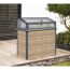 Hochbeet 'Primus-Multi Plus M' Stahl anthrazit/Holzoptik mit Frühbeetaufsatz 100 x 50 x 113 cm
