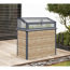 Hochbeet 'Primus-Multi Plus M' Stahl anthrazit/Holzoptik mit Frühbeetaufsatz 100 x 50 x 113 cm