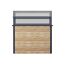 Hochbeet 'Primus-Multi Plus M' Stahl anthrazit/Holzoptik mit Frühbeetaufsatz 100 x 50 x 113 cm