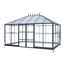 Gewächshaus 'Suprema XL' Polycarbonat 421 x 284 x 262 cm schwarz