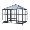 Gewächshaus 'Suprema M' Polycarbonat 284 x 215 x 243 cm schwarz