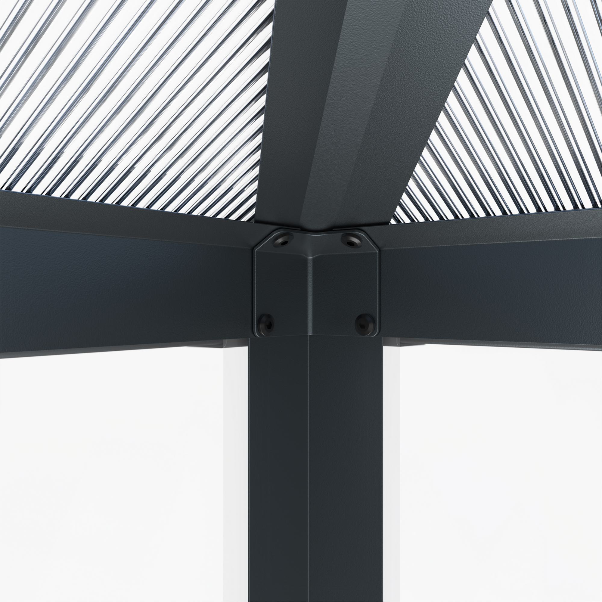 Gewächshaus 'Suprema M' Polycarbonat 284 x 215 x 243 cm schwarz