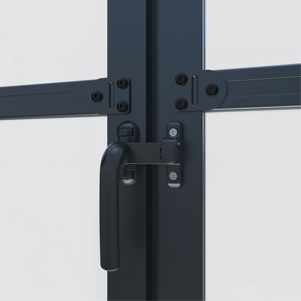 Gewächshaus 'Suprema M' Polycarbonat 284 x 215 x 243 cm schwarz