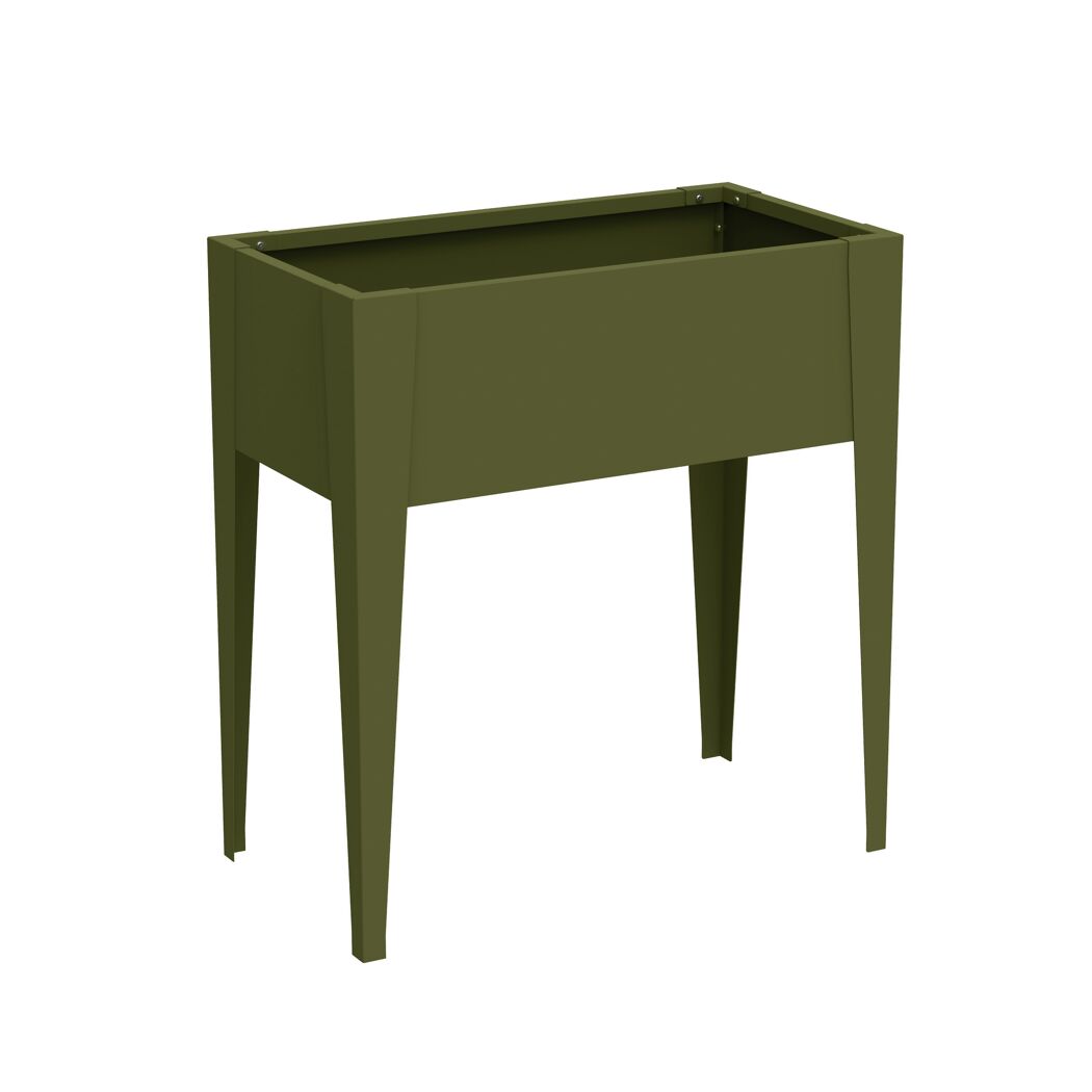 Hochbeet 'Vedura S' Stahl olivfarben 74 x 40 x 80 cm