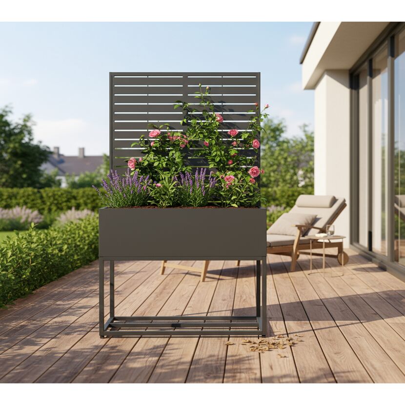 Rankkasten 'Dekora' 4 anthrazit 90 x 32 x 42,5 cm