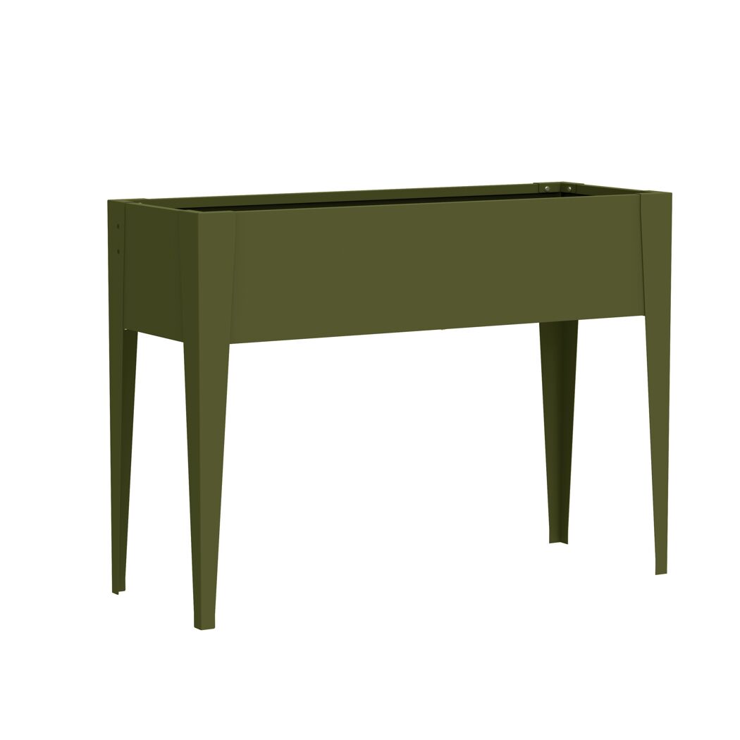Hochbeet 'Vedura M' Stahl olivfarben 100 x 50 x 80 cm