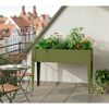 Hochbeet 'Vedura M' Stahl olivfarben 100 x 50 x 80 cm