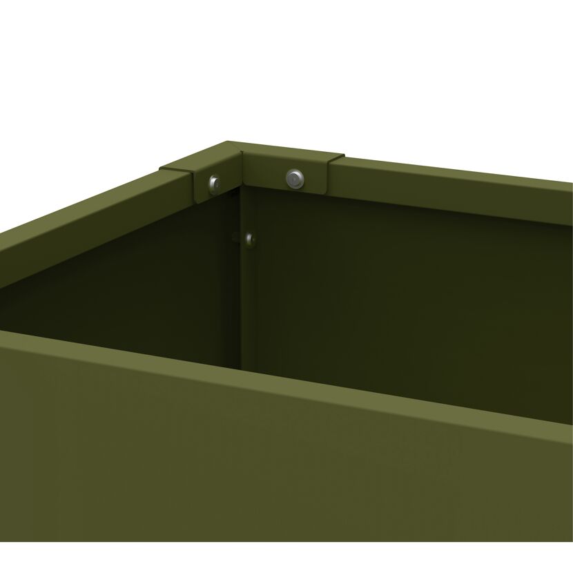 Hochbeet 'Vedura M' Stahl olivfarben 100 x 50 x 80 cm