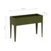 Hochbeet 'Vedura M' Stahl olivfarben 100 x 50 x 80 cm