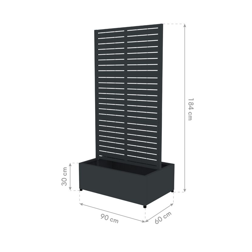 Rankkasten 'Dekora 6' anthrazit 90 x 32 x 60 cm