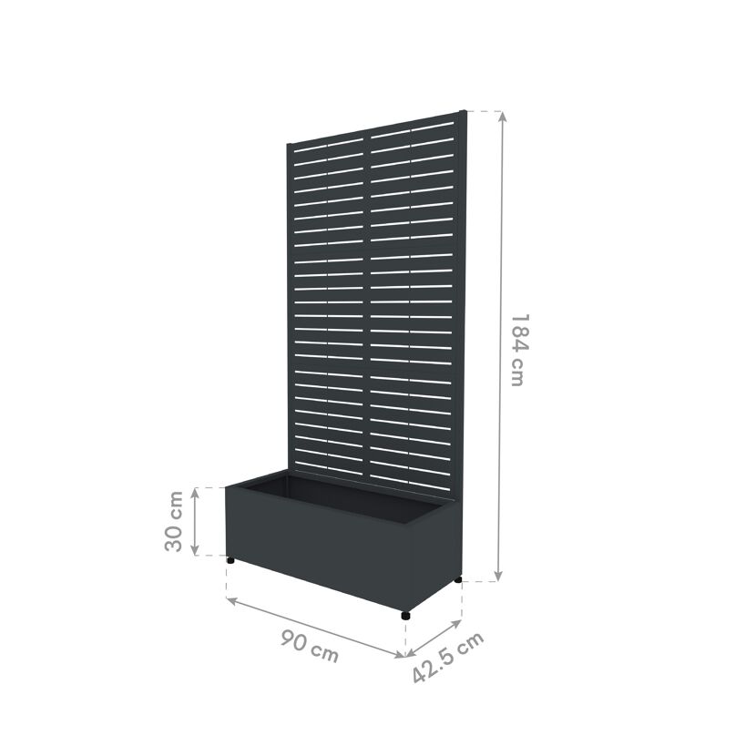 Rankkasten 'Dekora 1' anthrazit 90 x 32 x 42,5 cm