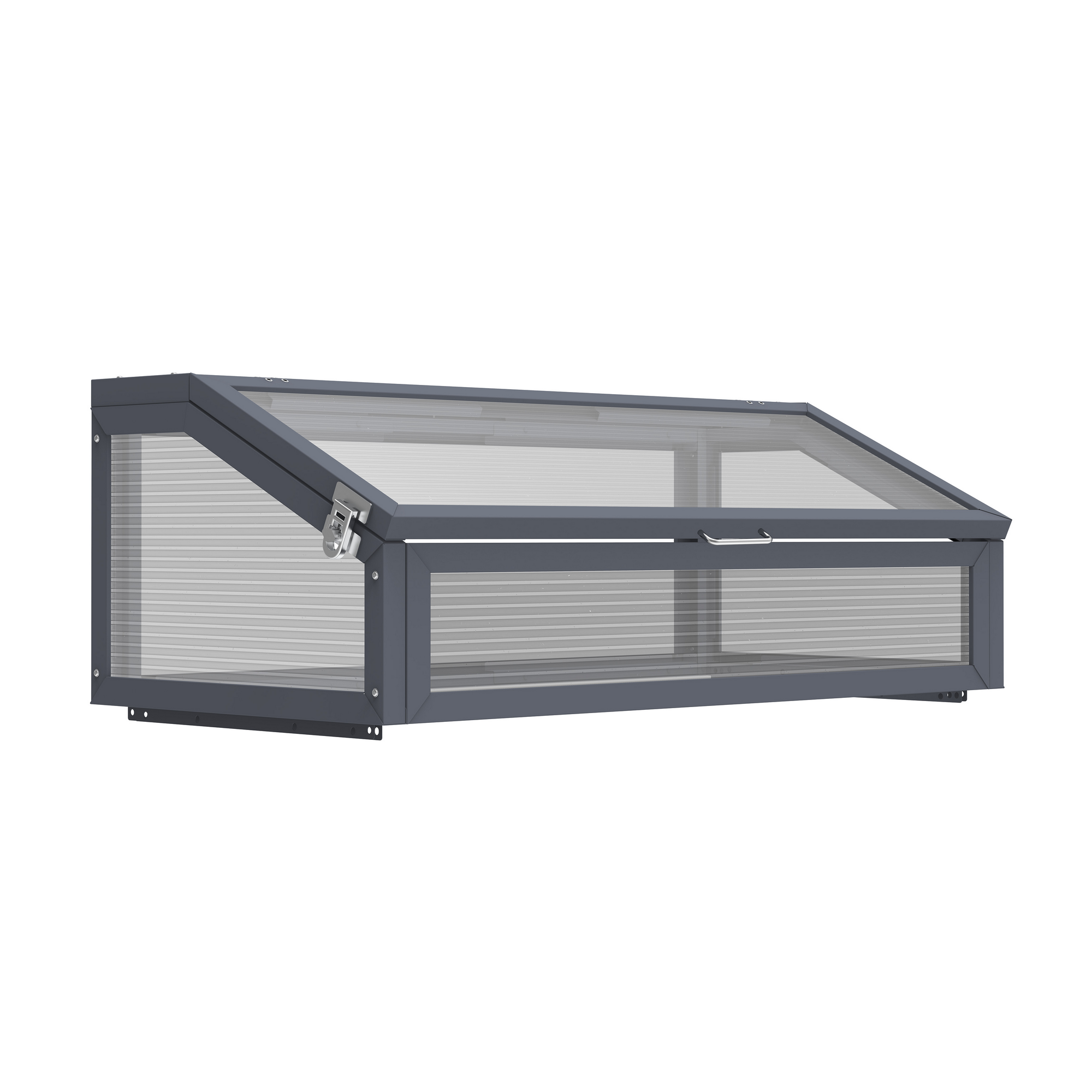 Frühbeetaufsatz 'Tega' Stahl anthrazit 100 x 50 x 36 cm