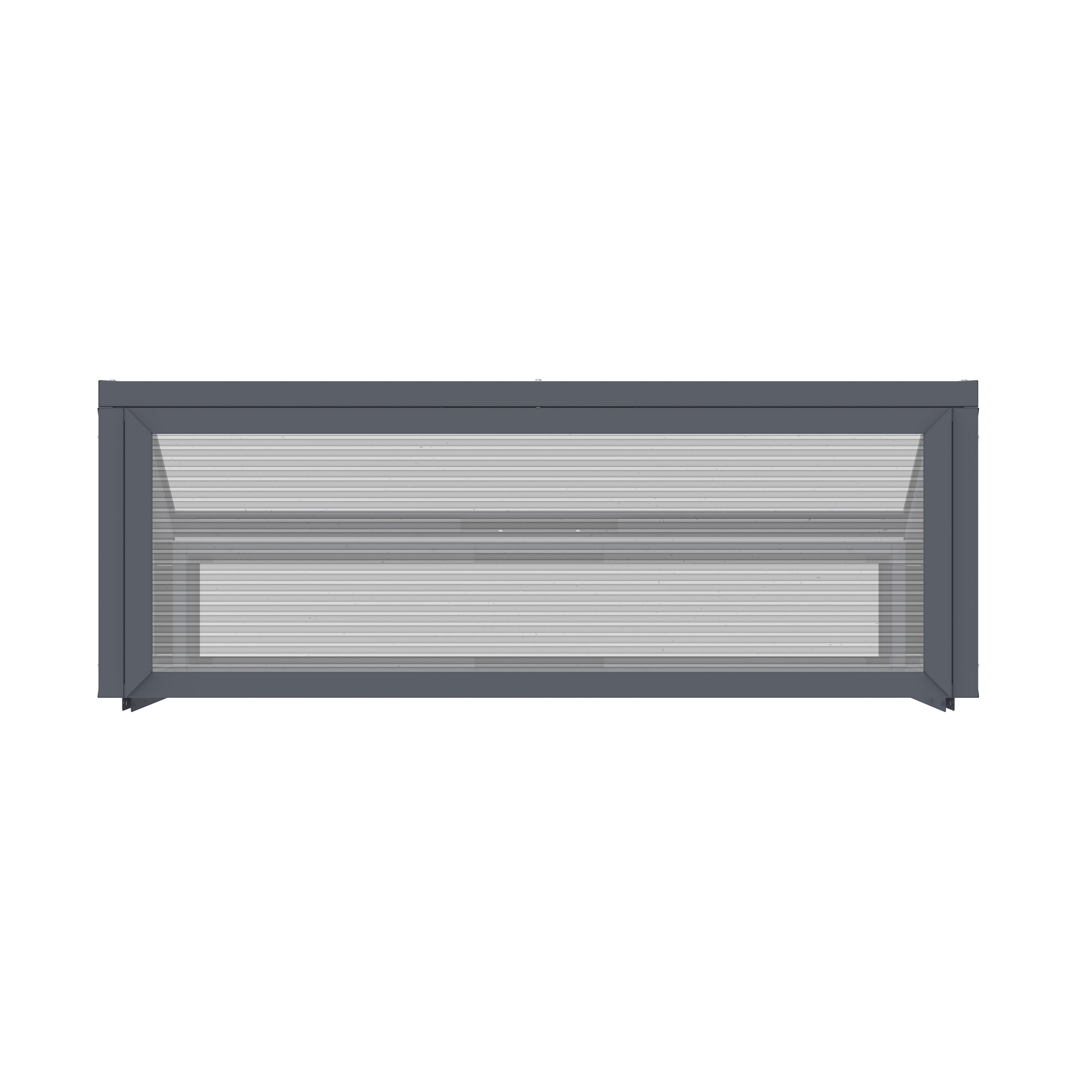 Frühbeetaufsatz 'Tega' Stahl anthrazit 100 x 50 x 36 cm