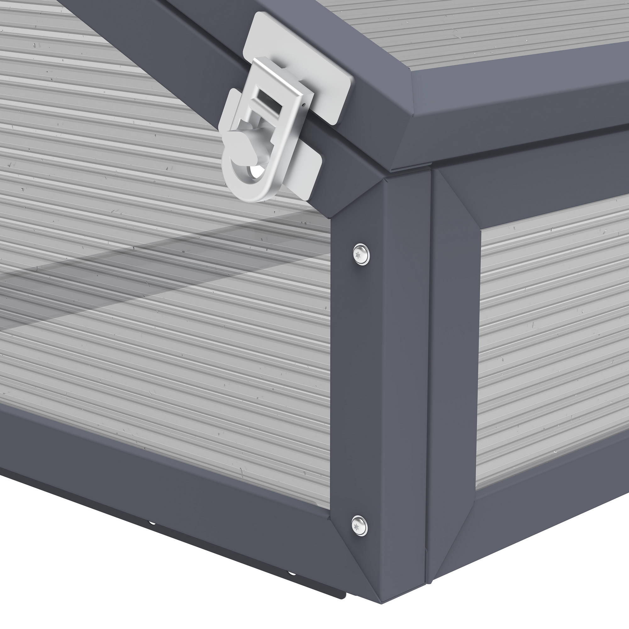 Frühbeetaufsatz 'Tega' Stahl anthrazit 100 x 50 x 36 cm