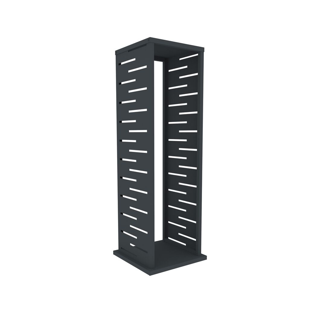 Kaminholzregal 'Luma Grid' Stahl anthrazit 37,5 x 37,5 x 112 cm