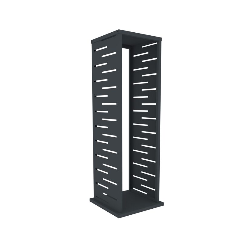 Kaminholzregal 'Luma Grid' Stahl anthrazit 37,5 x 37,5 x 112 cm