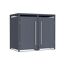 Mülltonnenbox 'Pedura' Stahl 2 x 240 l anthrazit 132 x 80 x 116 cm, mit Fußpedal
