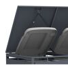 Mülltonnenbox 'Pedura' Stahl 2 x 240 l anthrazit 132 x 80 x 116 cm, mit Fußpedal
