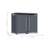 Mülltonnenbox 'Pedura' Stahl 2 x 240 l anthrazit 132 x 80 x 116 cm, mit Fußpedal
