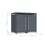 Mülltonnenbox 'Pedura' Stahl 2 x 240 l anthrazit 132 x 80 x 116 cm, mit Fußpedal