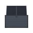 Gartenbox XXL 'Silva' 570 l Kunststoff anthrazit 150 x 74 x 66 cm