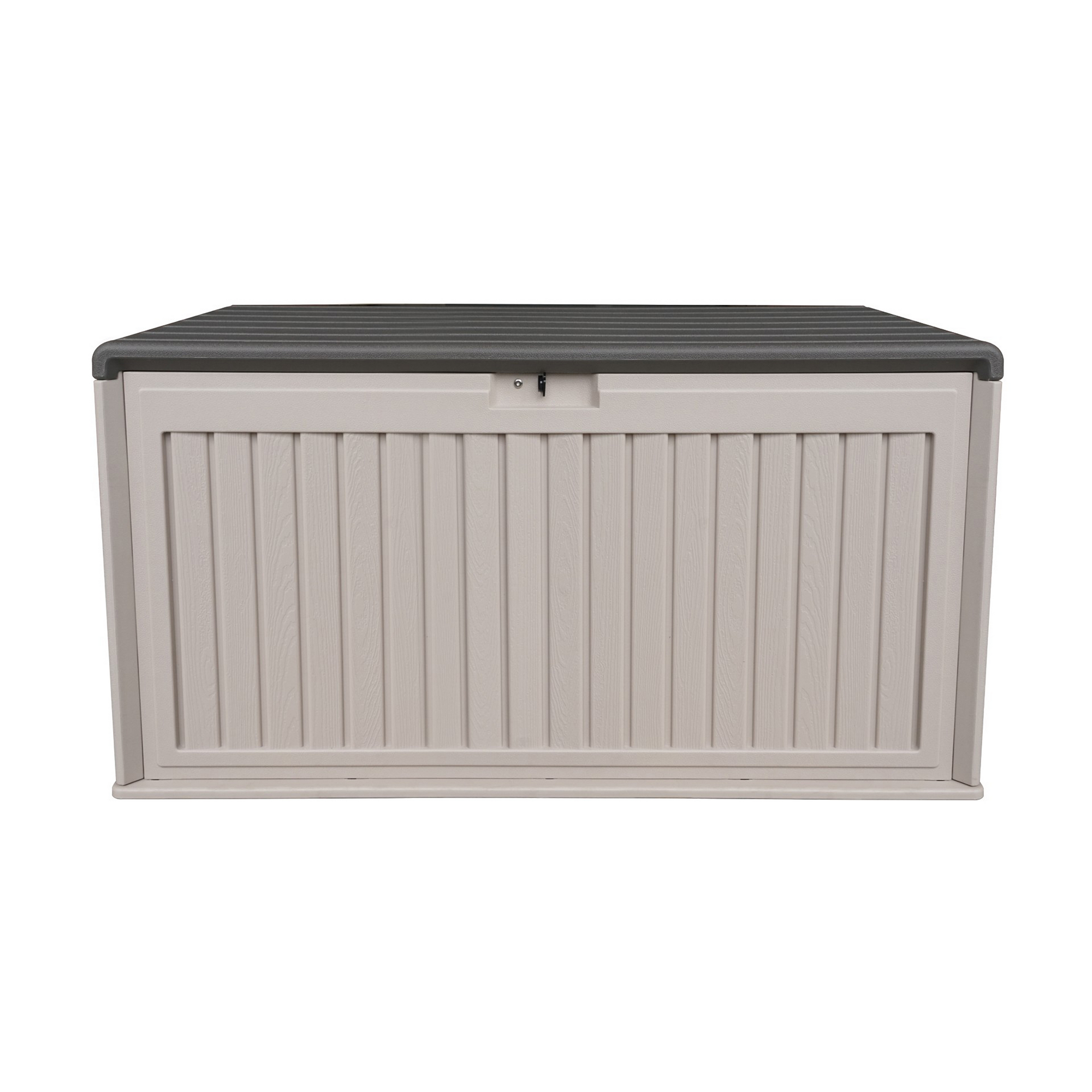 Gartenbox 'Alba' 380 l Kunststoff cremefarben 128 x 63 x 64 cm