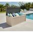 Gartenbox 'Alba' 380 l Kunststoff cremefarben 128 x 63 x 64 cm