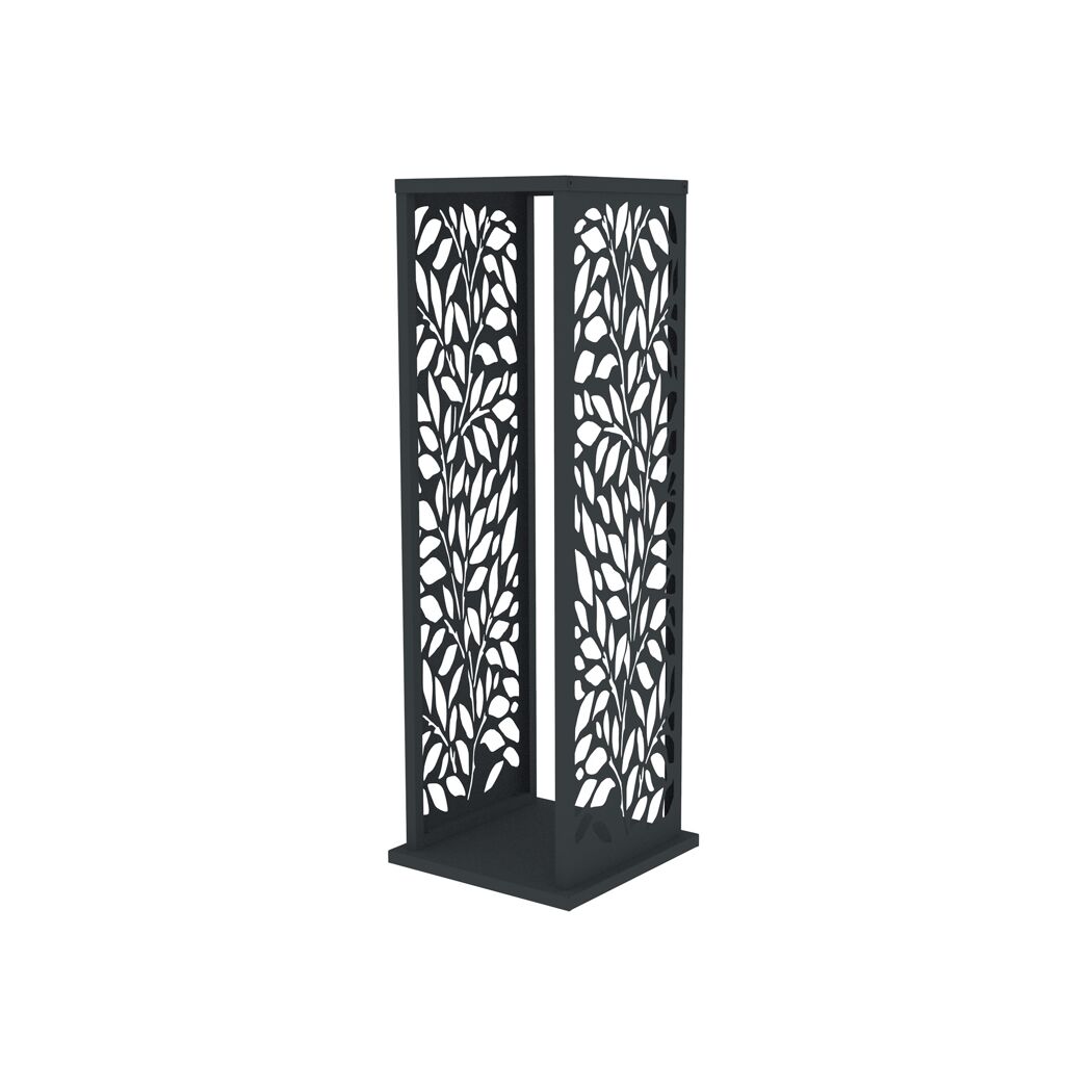 Kaminholzregal 'Luma Flow' Stahl anthrazit 37,5 x 37,5 x 112 cm