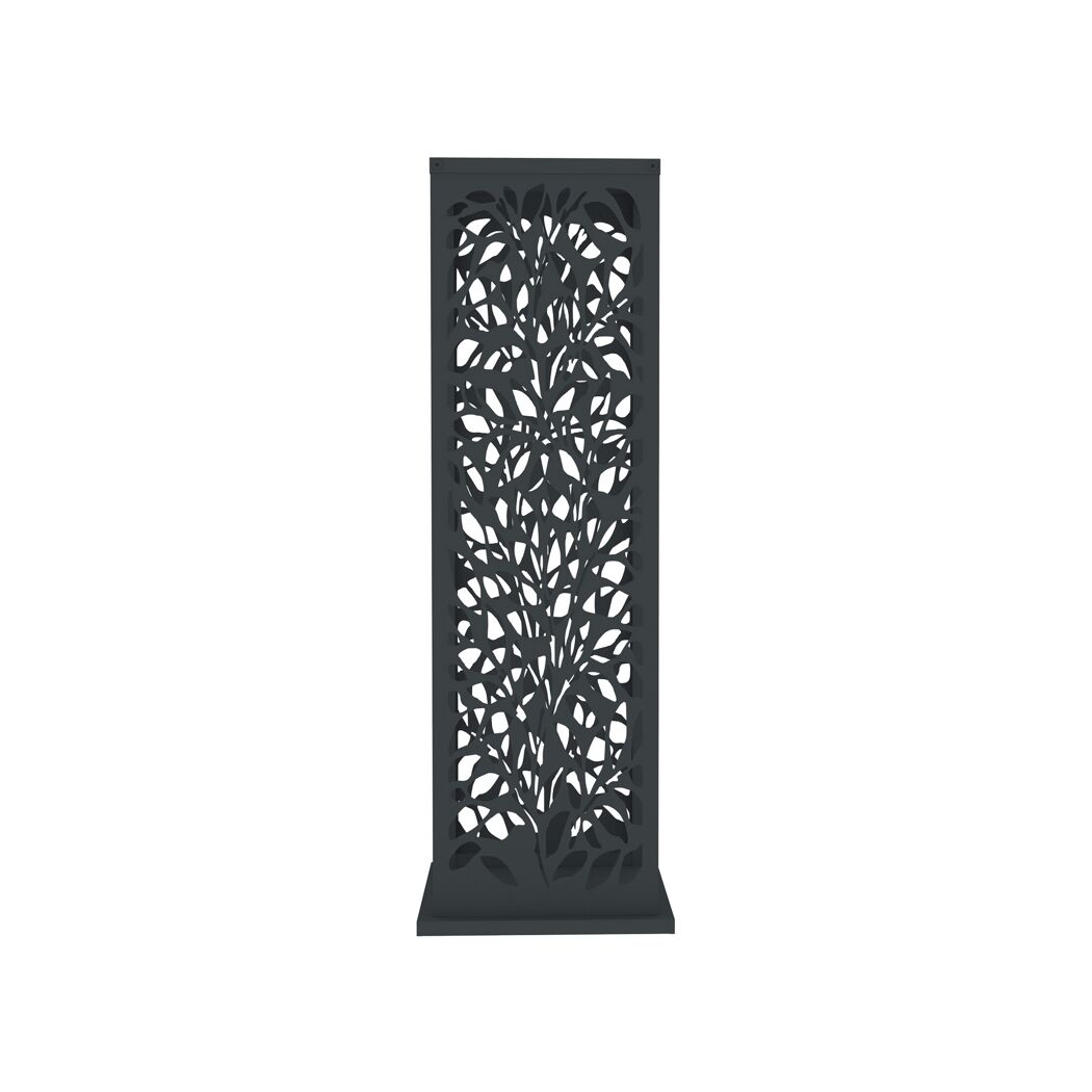 Kaminholzregal 'Luma Flow' Stahl anthrazit 37,5 x 37,5 x 112 cm