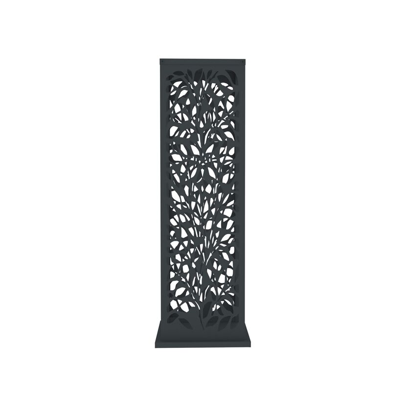 Kaminholzregal 'Luma Flow' Stahl anthrazit 37,5 x 37,5 x 112 cm