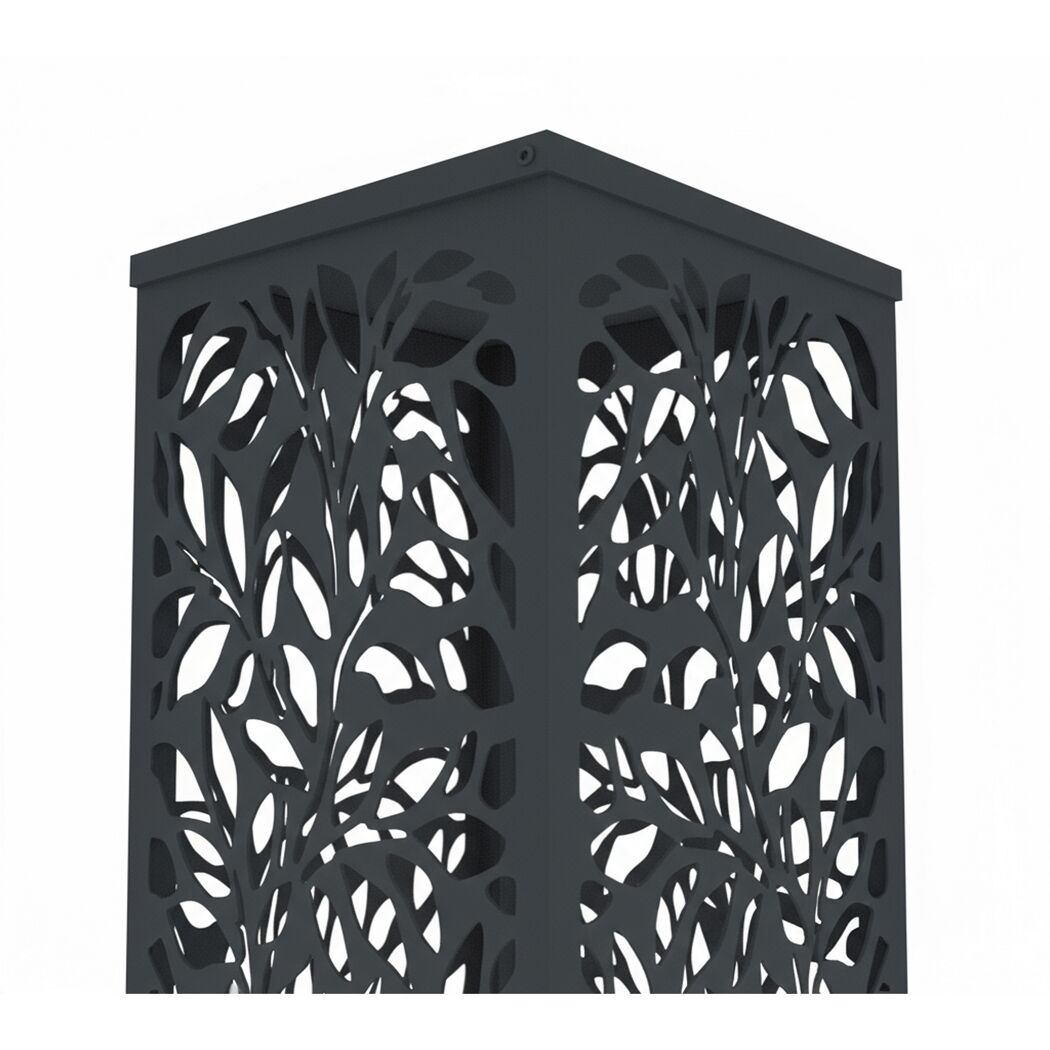 Kaminholzregal 'Luma Flow' Stahl anthrazit 37,5 x 37,5 x 112 cm