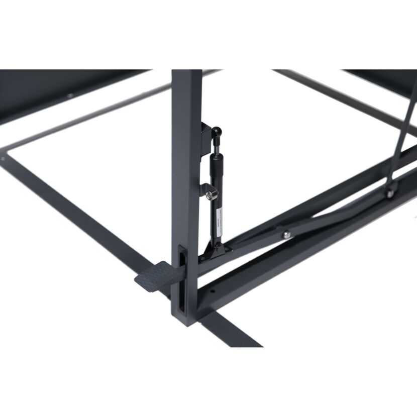 Mülltonnenbox 'Pedura' Stahl 5 x 240 l anthrazit 331 x 80 x 116 cm, mit Fußpedal