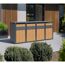 Mülltonnenbox 'Varius' Stahl 4 x 240 l anthrazit/Holzoptik 265 x 80 x 116 cm