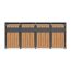 Mülltonnenbox 'Varius' Stahl 4 x 240 l anthrazit/Holzoptik 265 x 80 x 116 cm