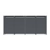 Mülltonnenbox 'Varius' Stahl 4 x 240 l anthrazit/Holzoptik 265 x 80 x 116 cm