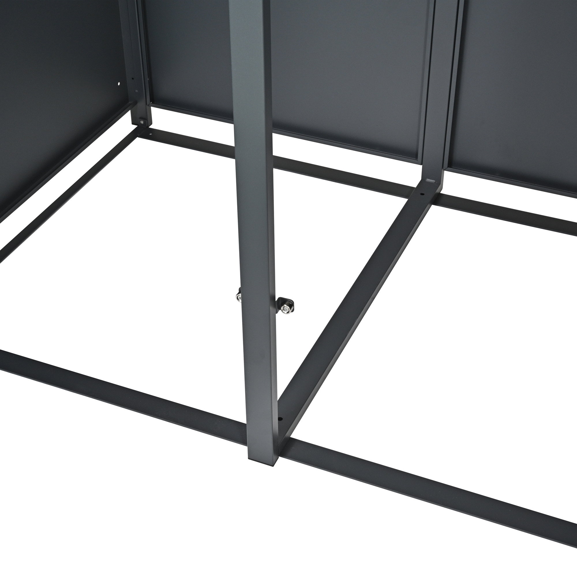 Mülltonnenbox 'Varius' Stahl 4 x 240 l anthrazit/Holzoptik 265 x 80 x 116 cm