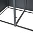 Mülltonnenbox 'Varius' Stahl 4 x 240 l anthrazit/Holzoptik 265 x 80 x 116 cm