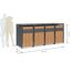 Mülltonnenbox 'Varius' Stahl 4 x 240 l anthrazit/Holzoptik 265 x 80 x 116 cm