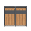 Mülltonnenbox 'Varius' Stahl 2 x 240 l anthrazit/Holzoptik 132 x 80 x 116 cm