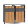 Mülltonnenbox 'Varius' Stahl 2 x 240 l anthrazit/Holzoptik 132 x 80 x 116 cm